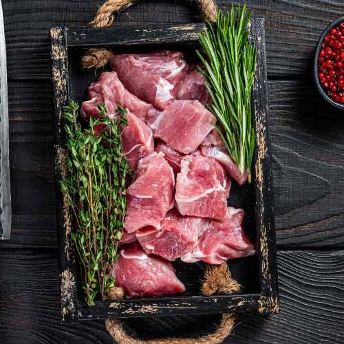 Tray of Lean Diced Pork 400g Approx