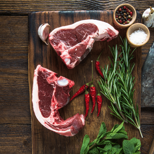 2 Lamb Sideloin Chops - Marinated