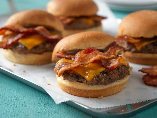 Maplewood-Smoked Bacon Beer Burgers — The Scarlet Heifer