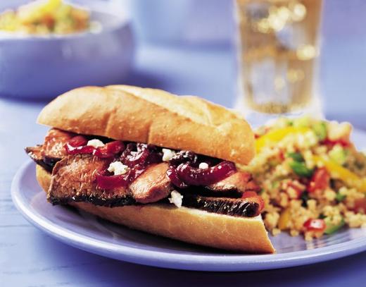 Sirloin Sandwich with Red Onion Marmalade